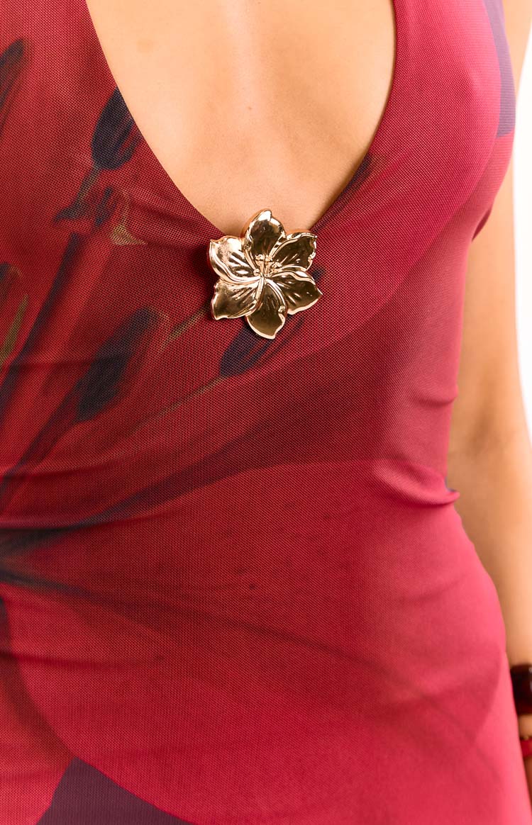 Julia Purple Floral Halter Neck Party Mini Dress