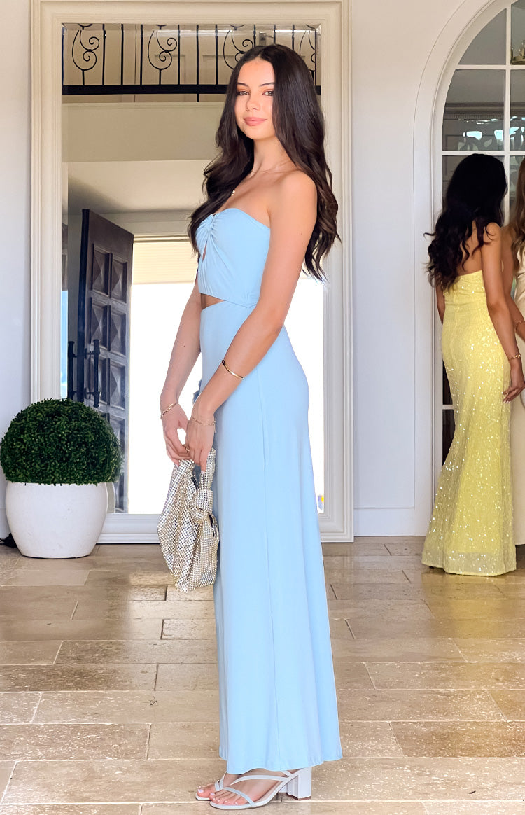 Kain Blue Strapless Maxi Dress