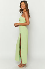 Lenora Green Strapless Maxi Dress