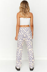 Lester Cream Printed Pants
