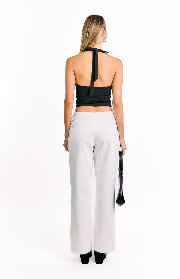 Lila Off White Buckle Pants