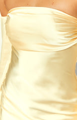 Lita Yellow Satin Mini Dress