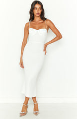 Long Island White Midi Mesh Dress