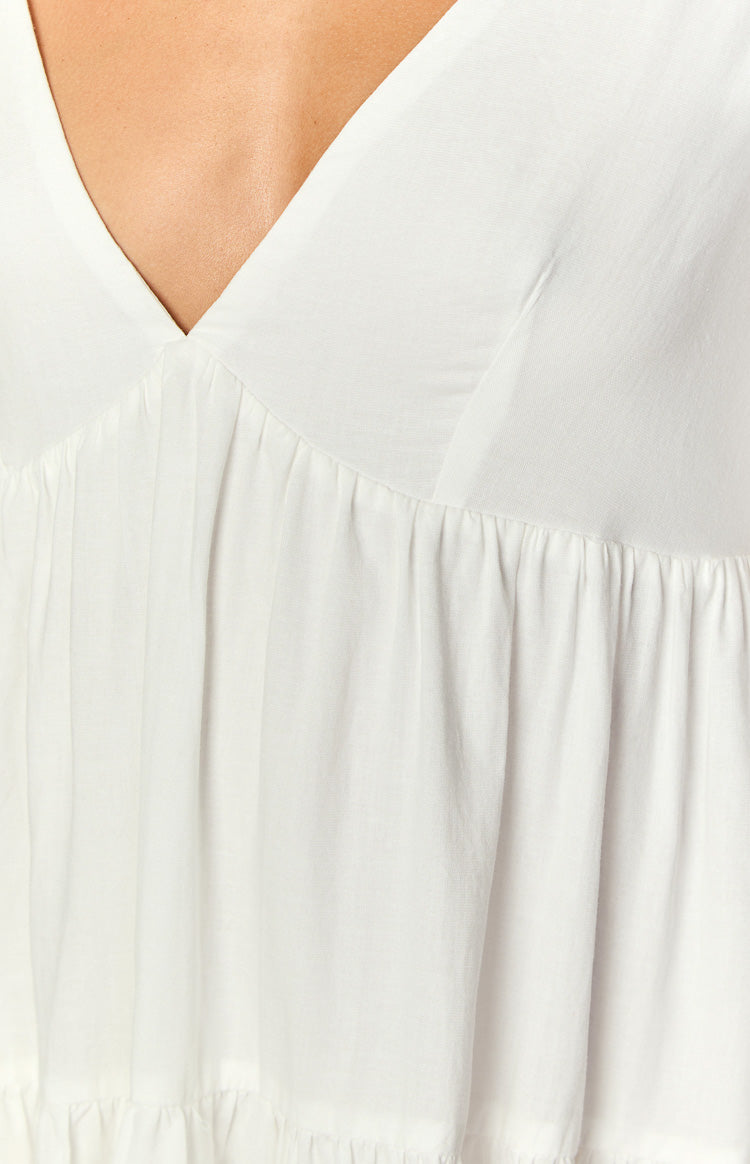 Lucky Heart White Long Sleeve Mini Dress