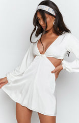Mars Twist Mini Dress White