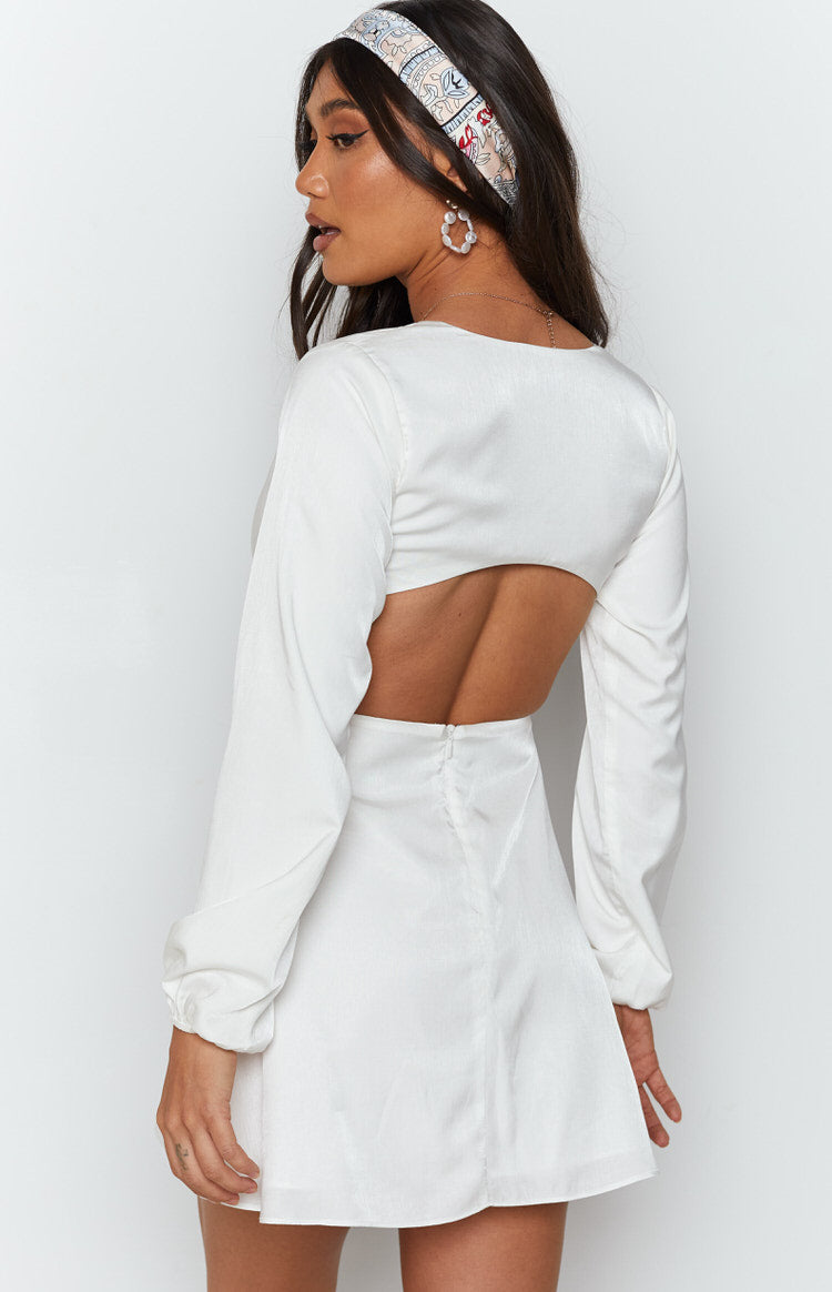 Mars Twist Mini Dress White