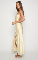 Mackenna Yellow Strapless Maxi Dress