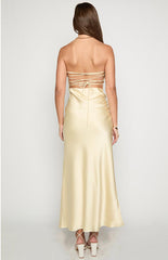Mackenna Yellow Strapless Maxi Dress