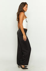 Maeve Black Satin Pants