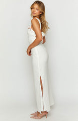 Magnus White Tie Back Maxi Dress