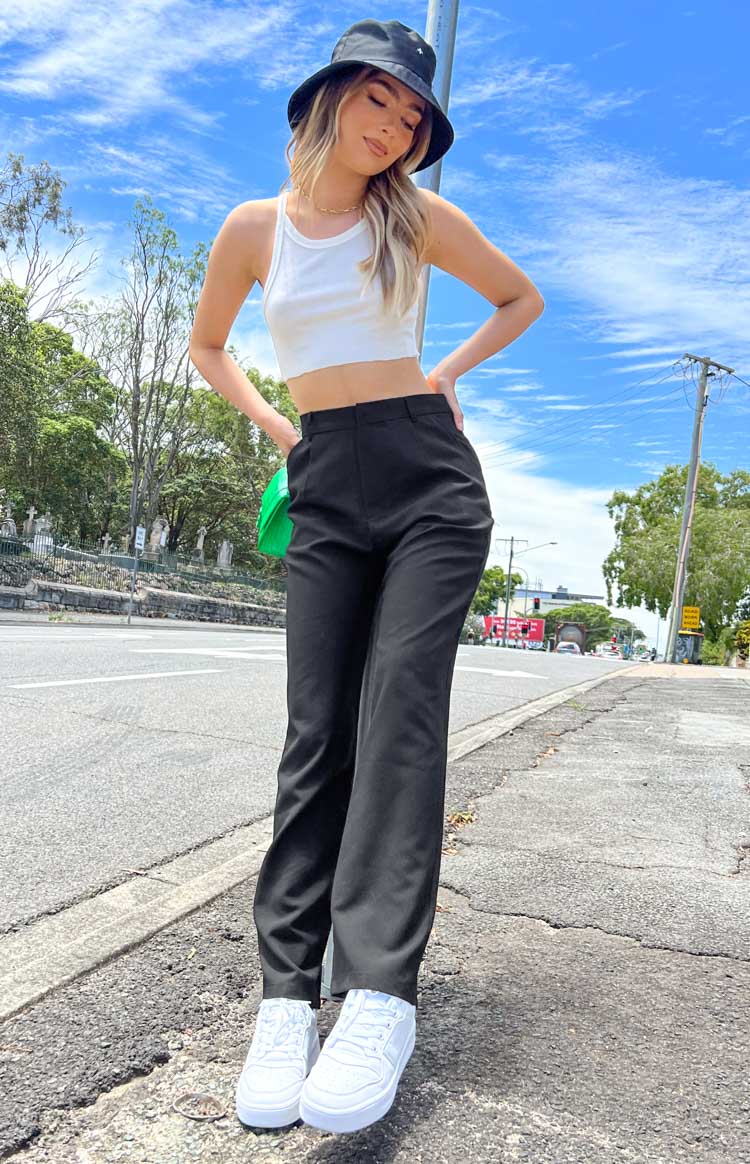 Malcolm Black Straight Leg Pants