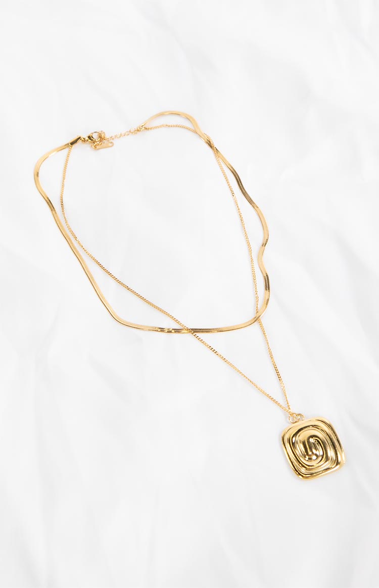 Marisa Gold Statement Layered Necklace Set