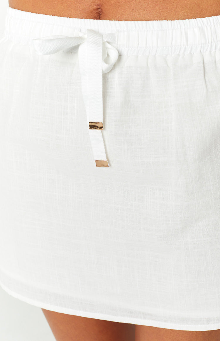 Maven White Mini Skirt
