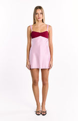 Morgan Pink Contrast Party Mini Dress