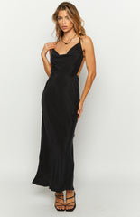 Opal Black Midi Dress