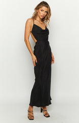 Opal Black Midi Dress