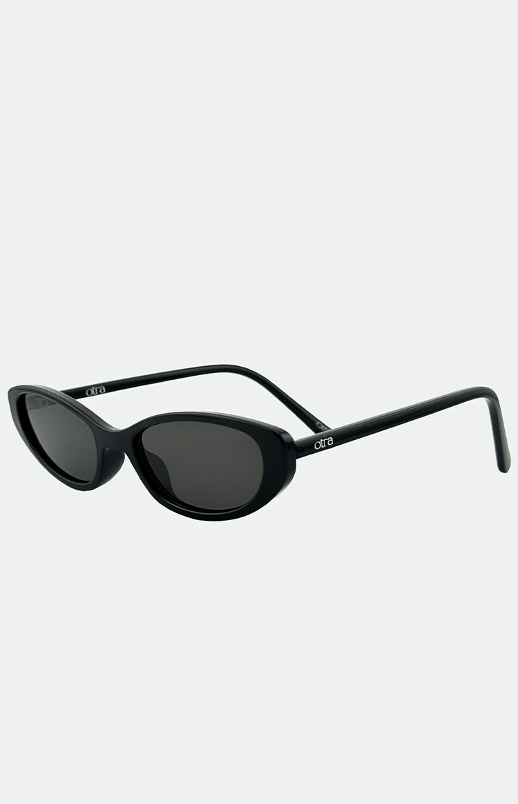 Otra Eyewear LULU Black Thin Cat Eye Sunglasses