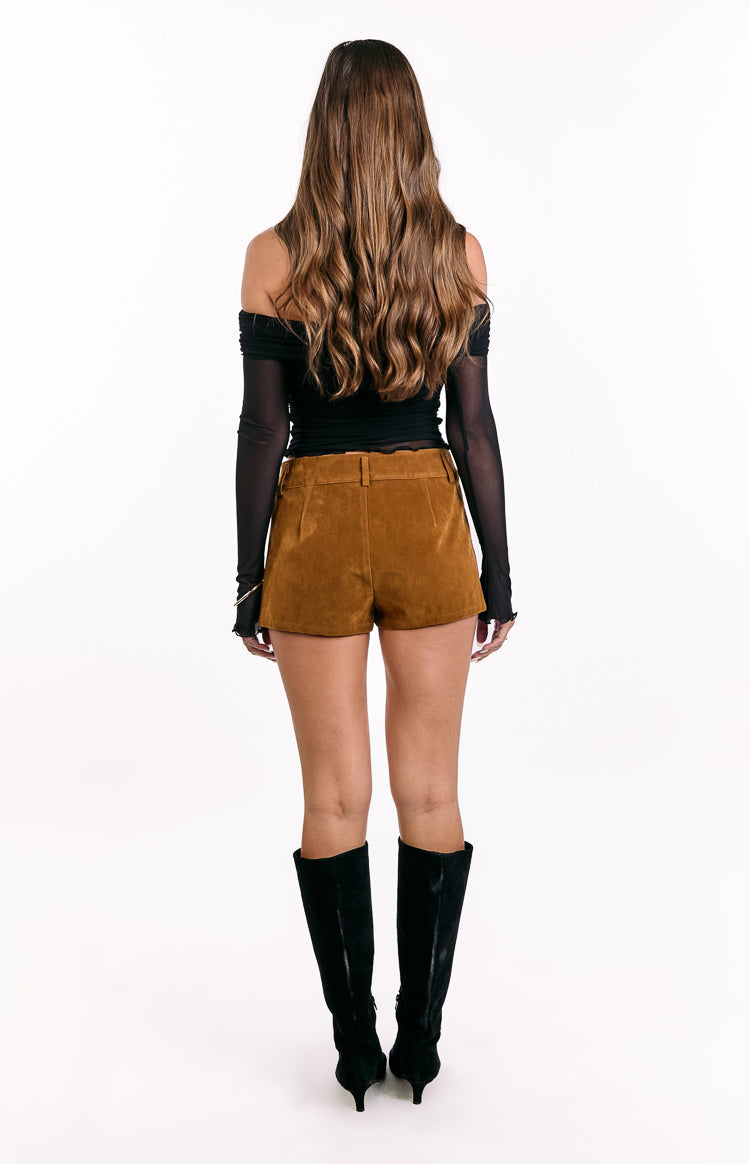 Ottie Tan Suedette Shorts