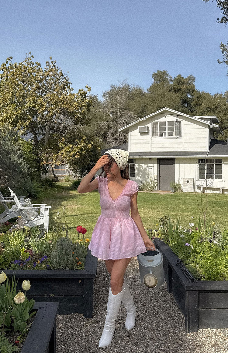 Raldo Pink Gingham Playsuit