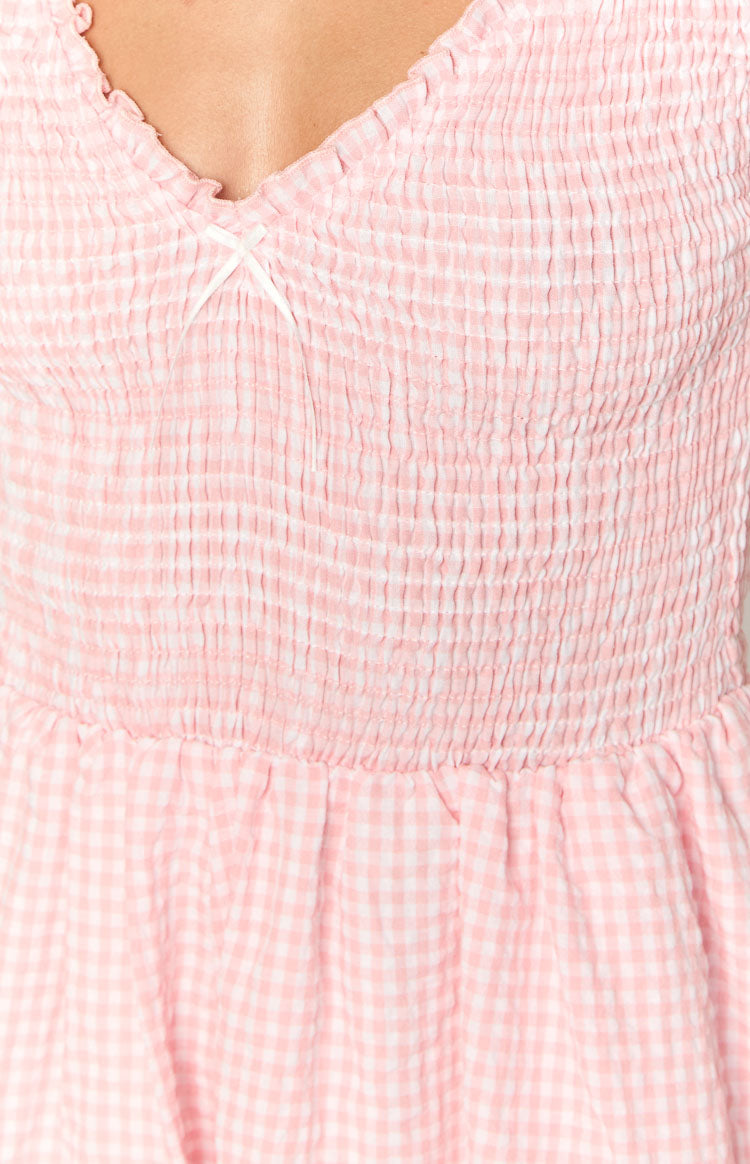 Raldo Pink Gingham Playsuit