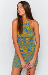 Real Thing Spacedye Mini Dress Green