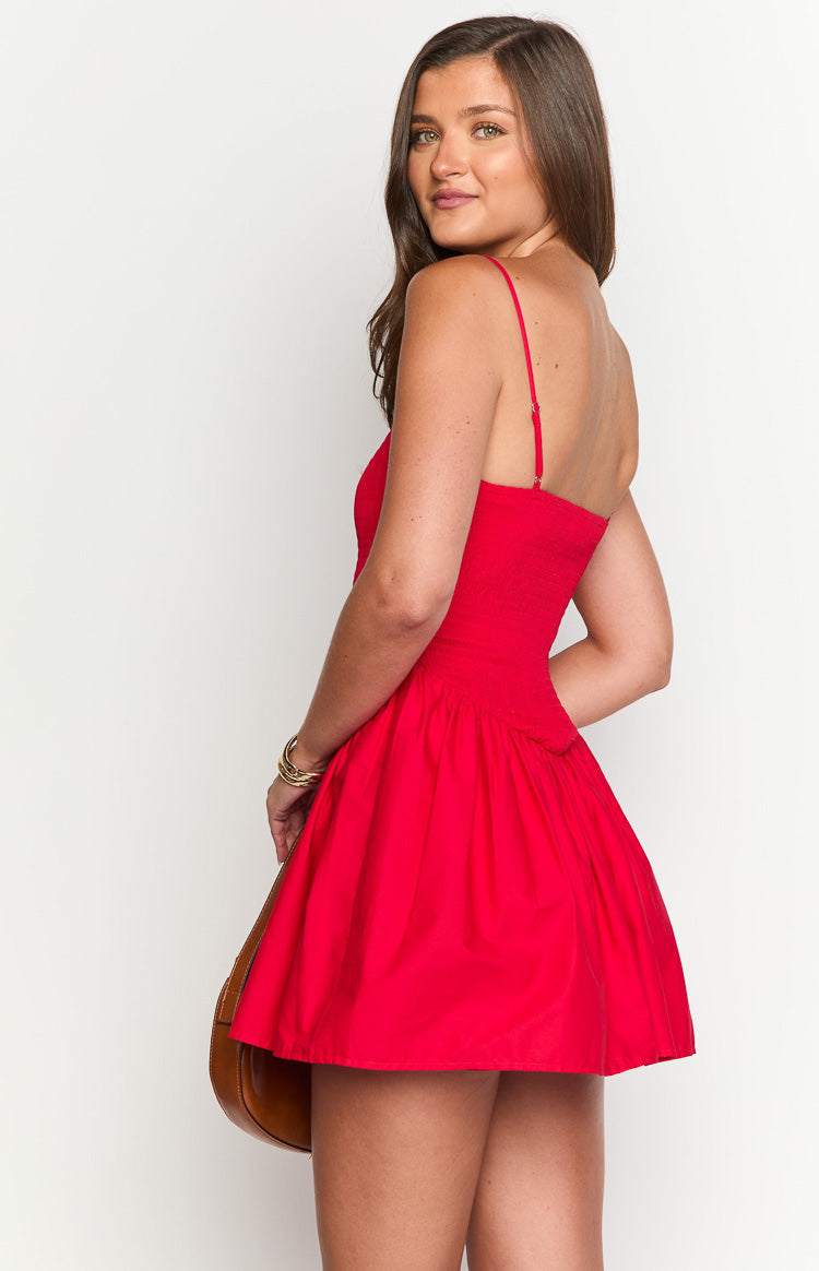 Sharmane Red Mini Dress