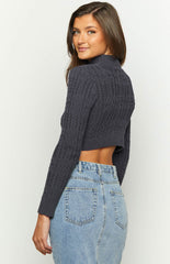 Saoirse Navy Knit Jumper