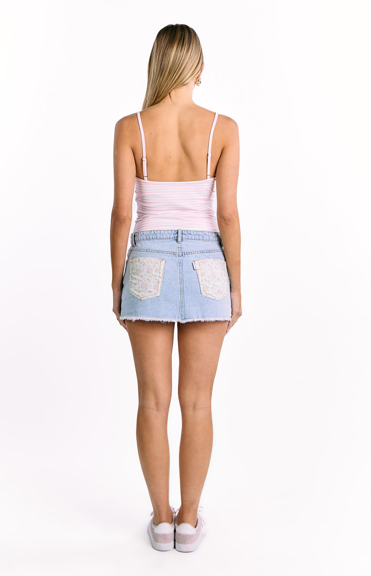 Sweetie White and Pink Stripe Top