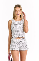 Tango White Polka Dot Shorts