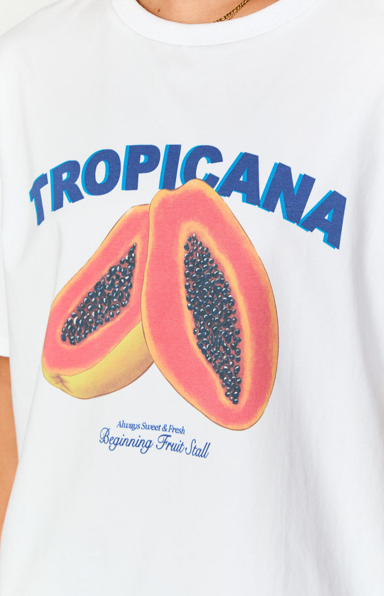 Tropicana White Tee