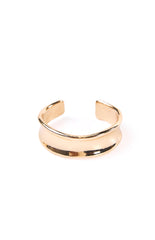 True Desire Gold Wavy Cuff Bangle