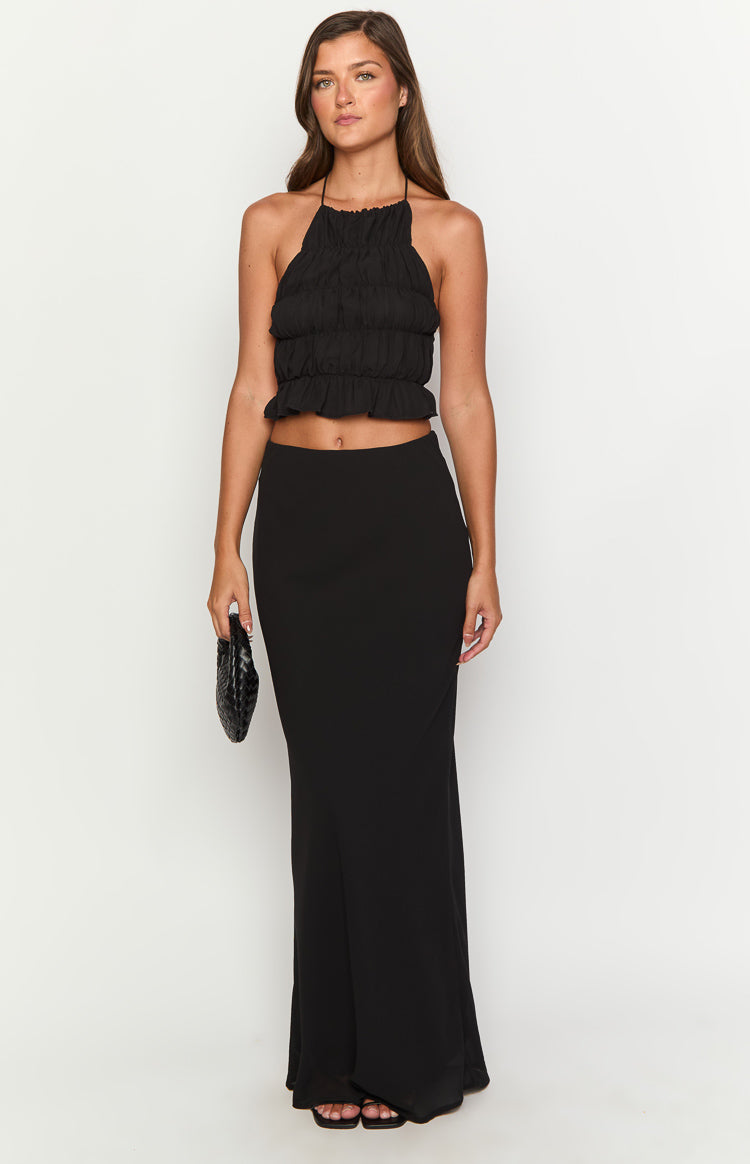 Uma Black Crop Top