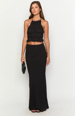 Uma Black Crop Top