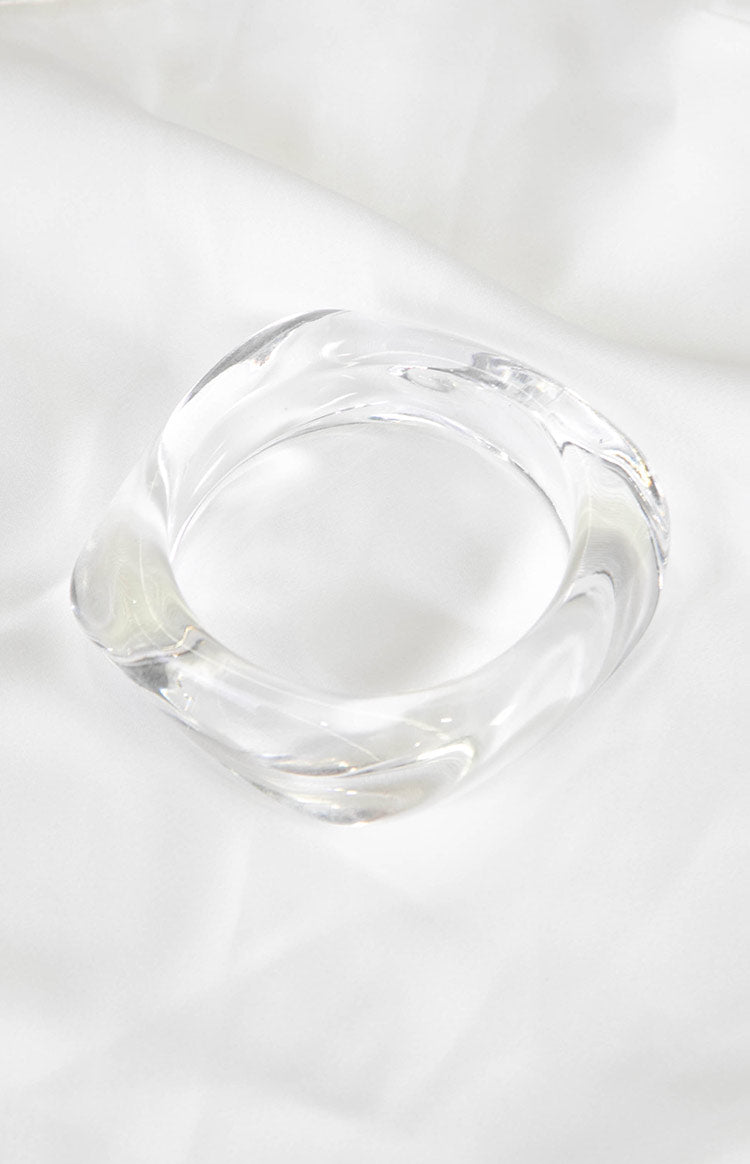 Zantie Clear Resin Square Bangle