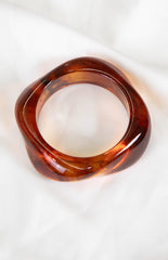 Zantie Tortoiseshell Resin Square Bangle