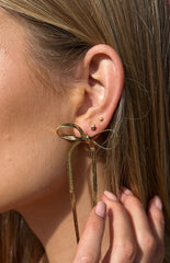 Zenith Gold Bow Earrings