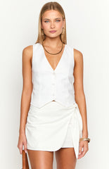 Sofi White Vest Top